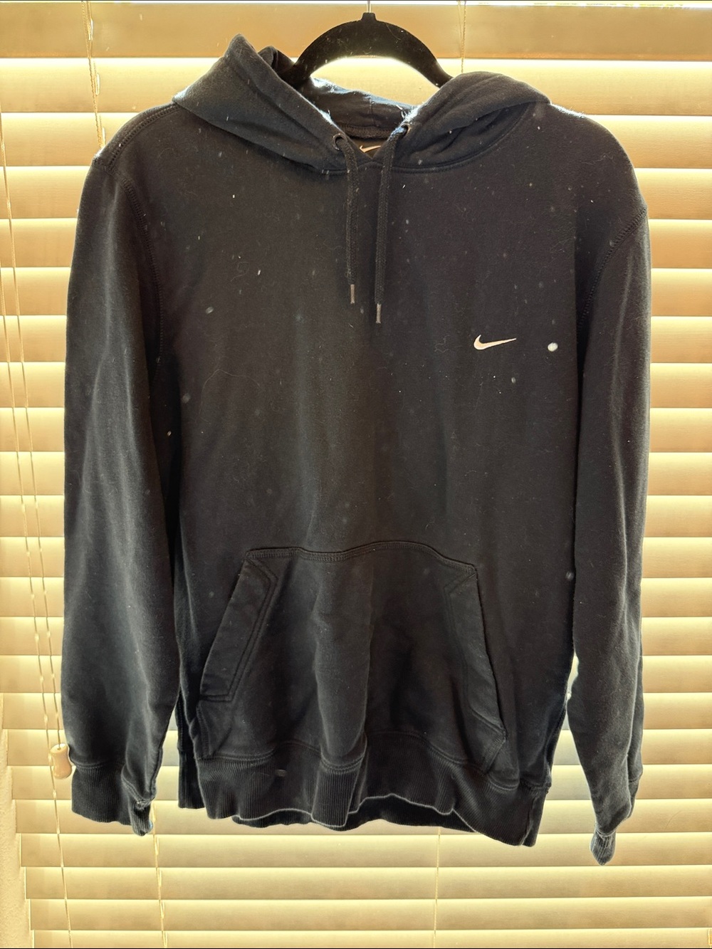 Nike navy blue Pullover Hoodie with Small White Swoosh